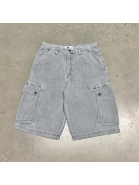 Vintage Arizona Jean Co Corduroy Cargo Shorts Mens 32 Gray Baggy Skate 90s Y2K